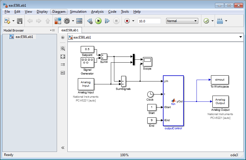 Real-Time Controller - MATLAB & Simulink